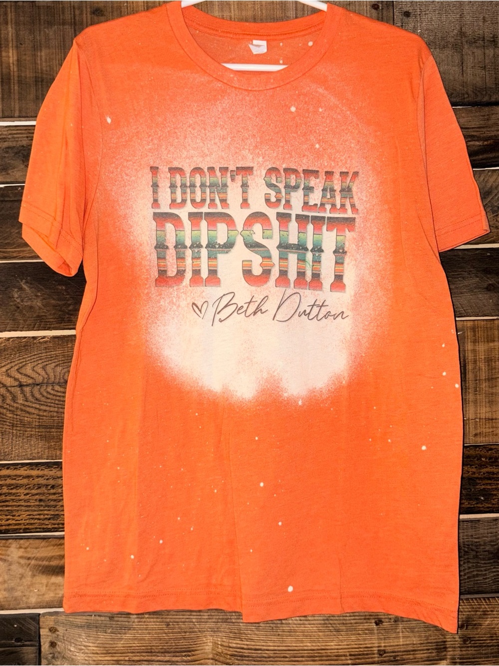 Bella Canvas Orange Speckled Graphic Tee